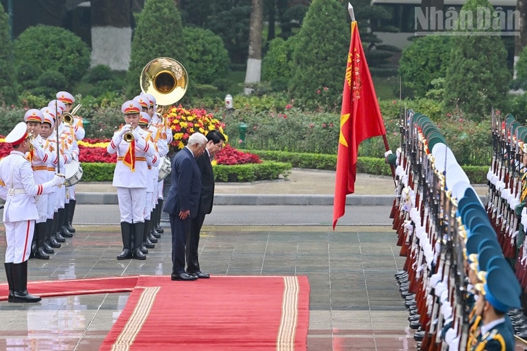 Chủ tịch nước Lương Cường chủ trì lễ đón Chủ tịch Hội đồng châu Âu thăm chính thức Việt Nam 4