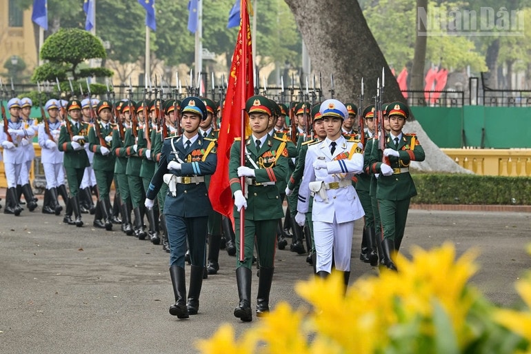 Chủ tịch nước Lương Cường chủ trì lễ đón Chủ tịch Hội đồng châu Âu thăm chính thức Việt Nam 8