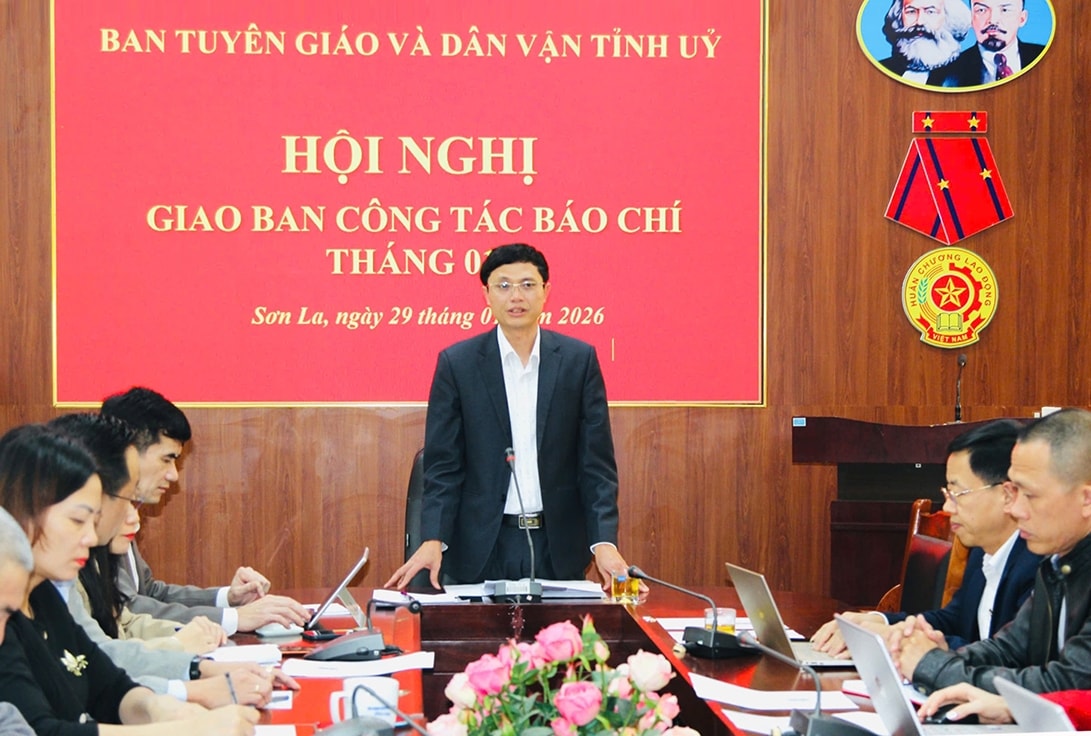 Phó Trưởng  ban Tuyên giáo và Dân vận Tỉnh ủy  Sơn La chủ trì Hội nghị