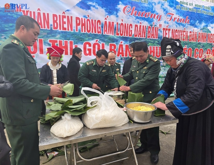 Chương trình “Xuân Biên phòng ấm lòng dân bản” đã được tổ chức trang trọng, ấm áp tại xã Pha Long, tỉnh Lào Cai, mang mùa Xuân sớm đến với đồng bào các DTTS nơi biên giới (Ảnh MH)