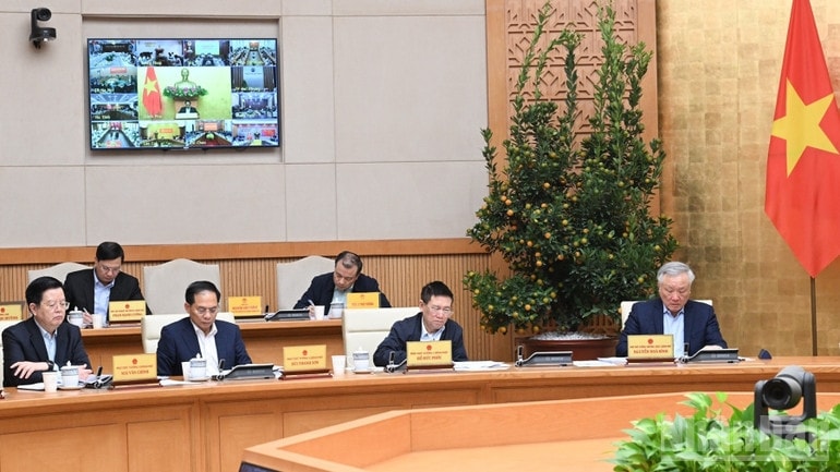 Các Phó Thủ tướng Chính phủ tham dự phiên họp. (Ảnh: Trần Hải) 