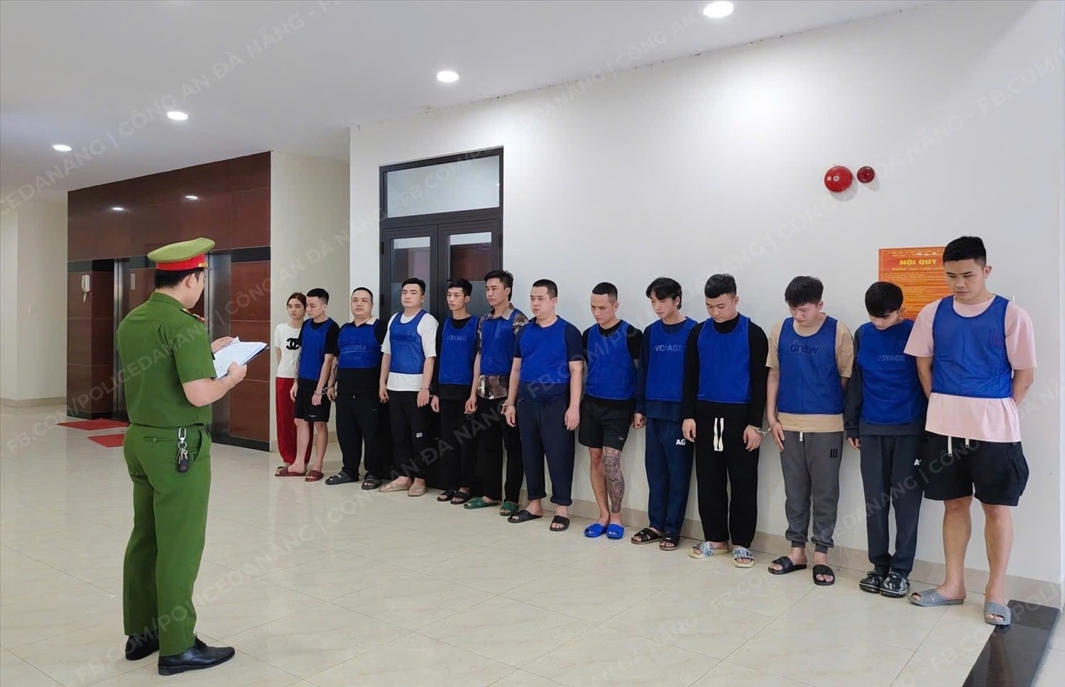 Các đối tượng bị khởi tố để phục vụ điều tra. (Ảnh Công an cung cấp)