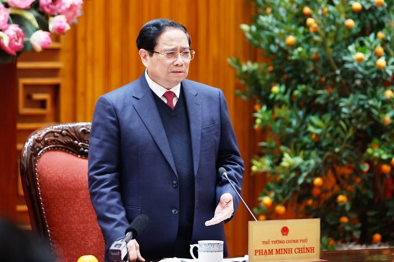 Thủ tướng Phạm Minh Chính nhấn mạnh, việc bảo đảm an ninh năng lượng quốc gia là yêu cầu cấp thiết và là nền tảng, tiền đề quan trọng để phát triển kinh tế - Ảnh: VGP/Nhật Bắc