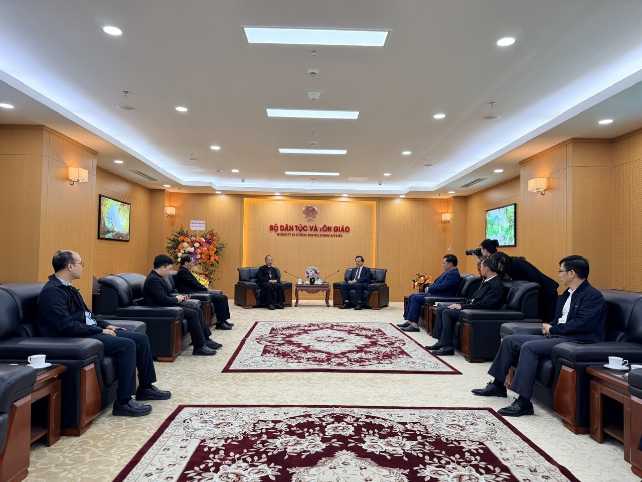 Toàn cảnh buổi tiếp. (Ảnh: Mạnh Cường)