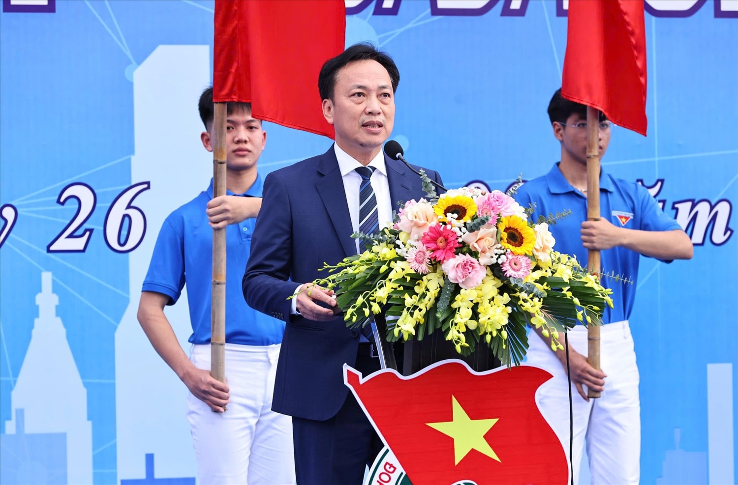 Phó Bí thư Đảng ủy Chính phủ Lại Xuân Lâm phát biểu tại Lễ khởi động. Ảnh: Minh Đức
