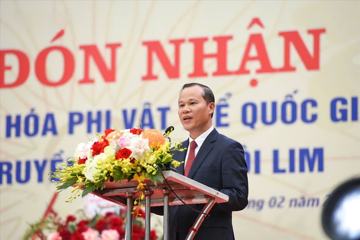 Ông Mai Sơn - Phó Chủ tịch UBND Thường trực tỉnh Bắc Ninh phát biểu tại buổi lễ. Ảnh: ITN