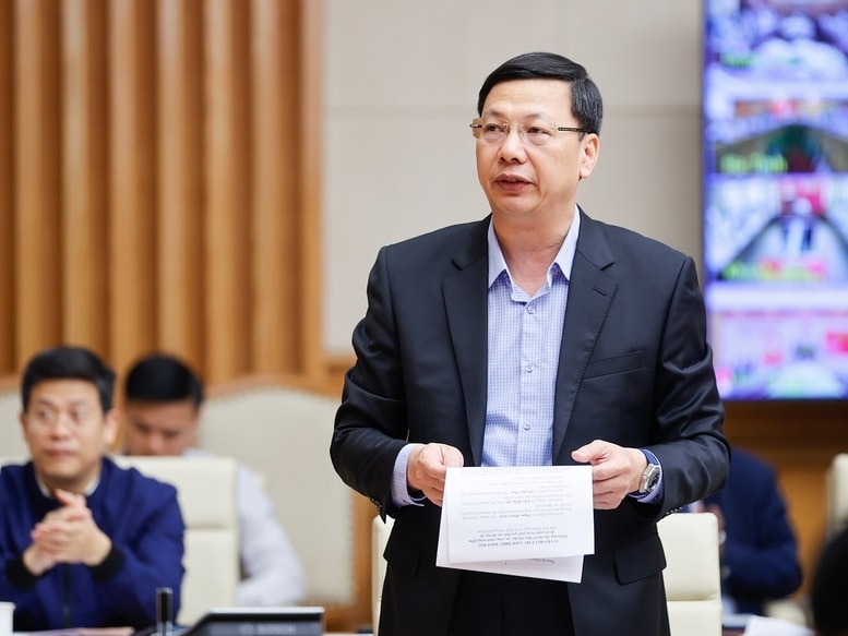 Phó Chủ nhiệm VPCP Phạm Mạnh Cường phát biểu tại Phiên họp - Ảnh: VGP/Nhật Bắc