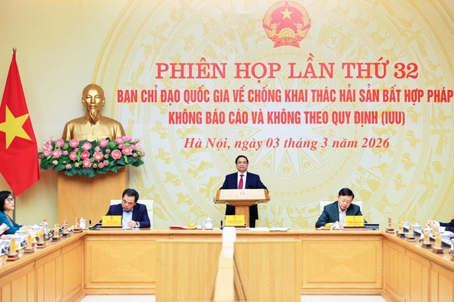 Thủ tướng yêu cầu cả hệ thống chính trị nêu cao tinh thần trách nhiệm và quyết tâm cao nhất; hành động quyết liệt, đồng bộ, hiệu quả; chuẩn bị tốt nhất cho đợt kiểm tra của Đoàn EC - Ảnh: VGP/Nhật Bắc