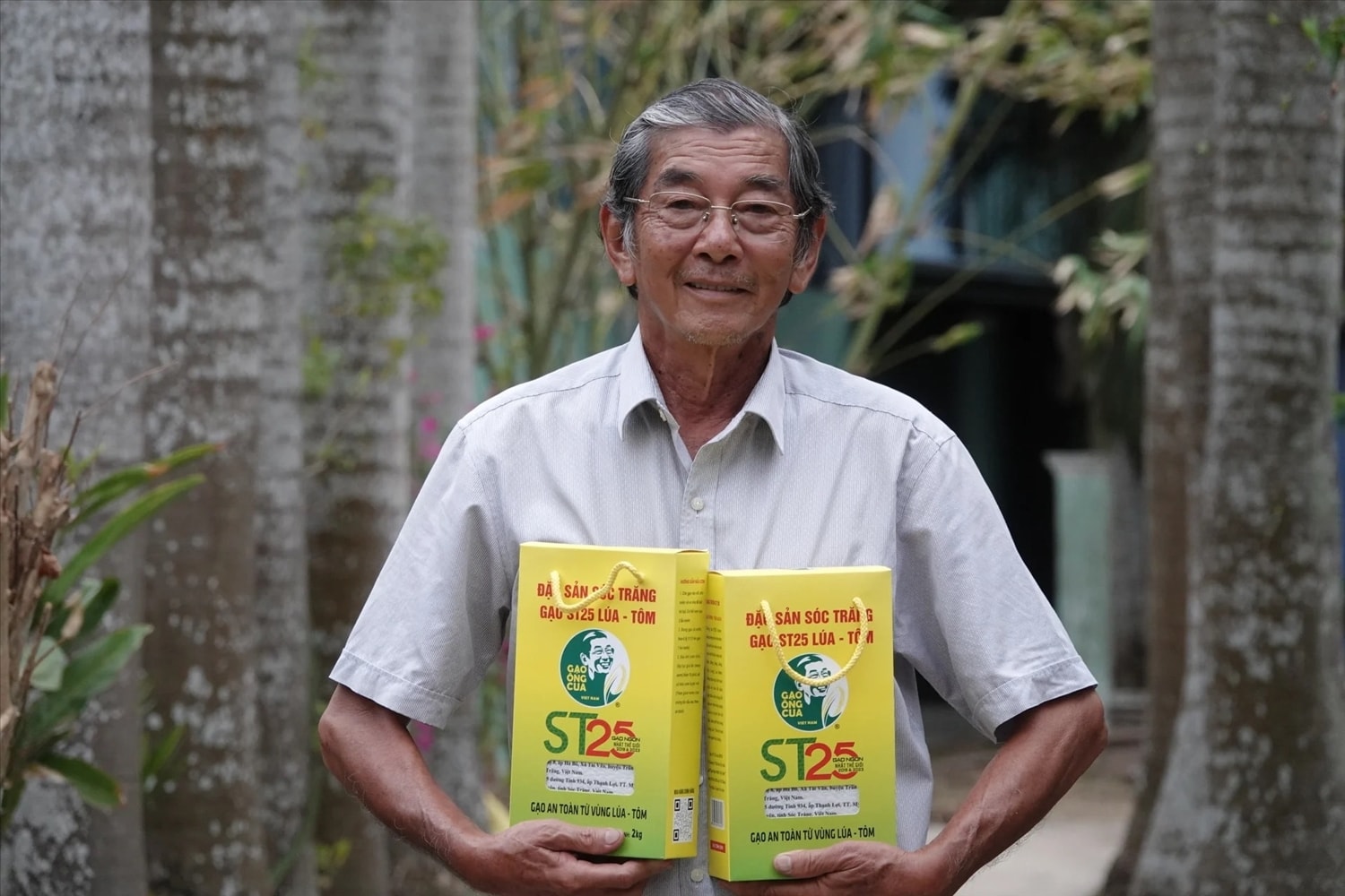 Ông Hồ Quang Cua - cha đẻ của giống lúa ST25. (Ảnh: NVCC)