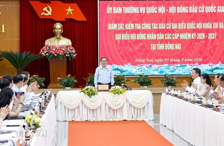 Chủ tịch Quốc hội Trần Thanh Mẫn phát biểu - Ảnh: TTXVN