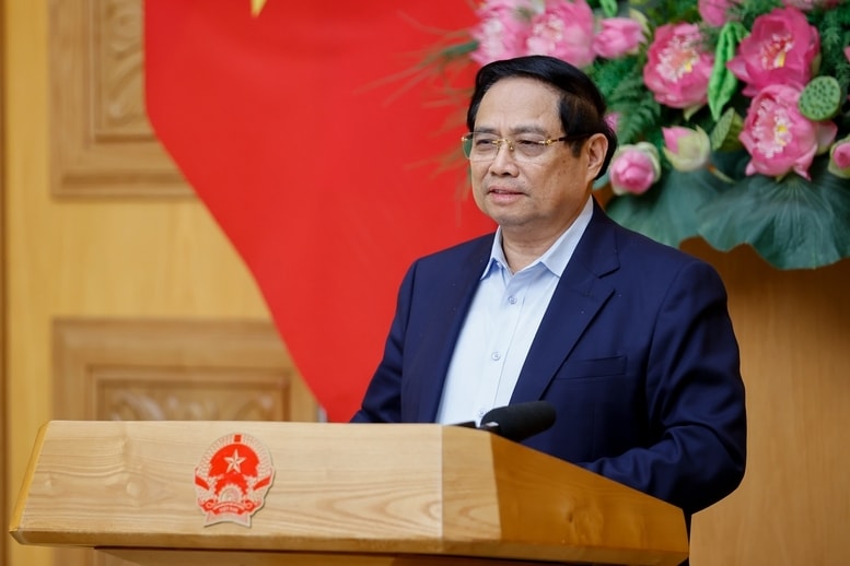 Thủ tướng Phạm Minh Chính chủ trì cuộc họp với Hội đồng Tư vấn chính sách chiều 7/3 - Ảnh: VGP/Nhật Bắc