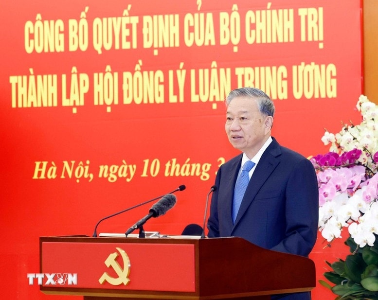 Tổng Bí thư Tô Lâm phát biểu chỉ đạo - Ảnh: TTXVN