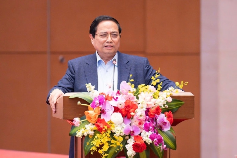 Thủ tướng Chính phủ Phạm Minh Chính phát biểu tại Hội nghị - Ảnh: VGP/Nhật Bắc