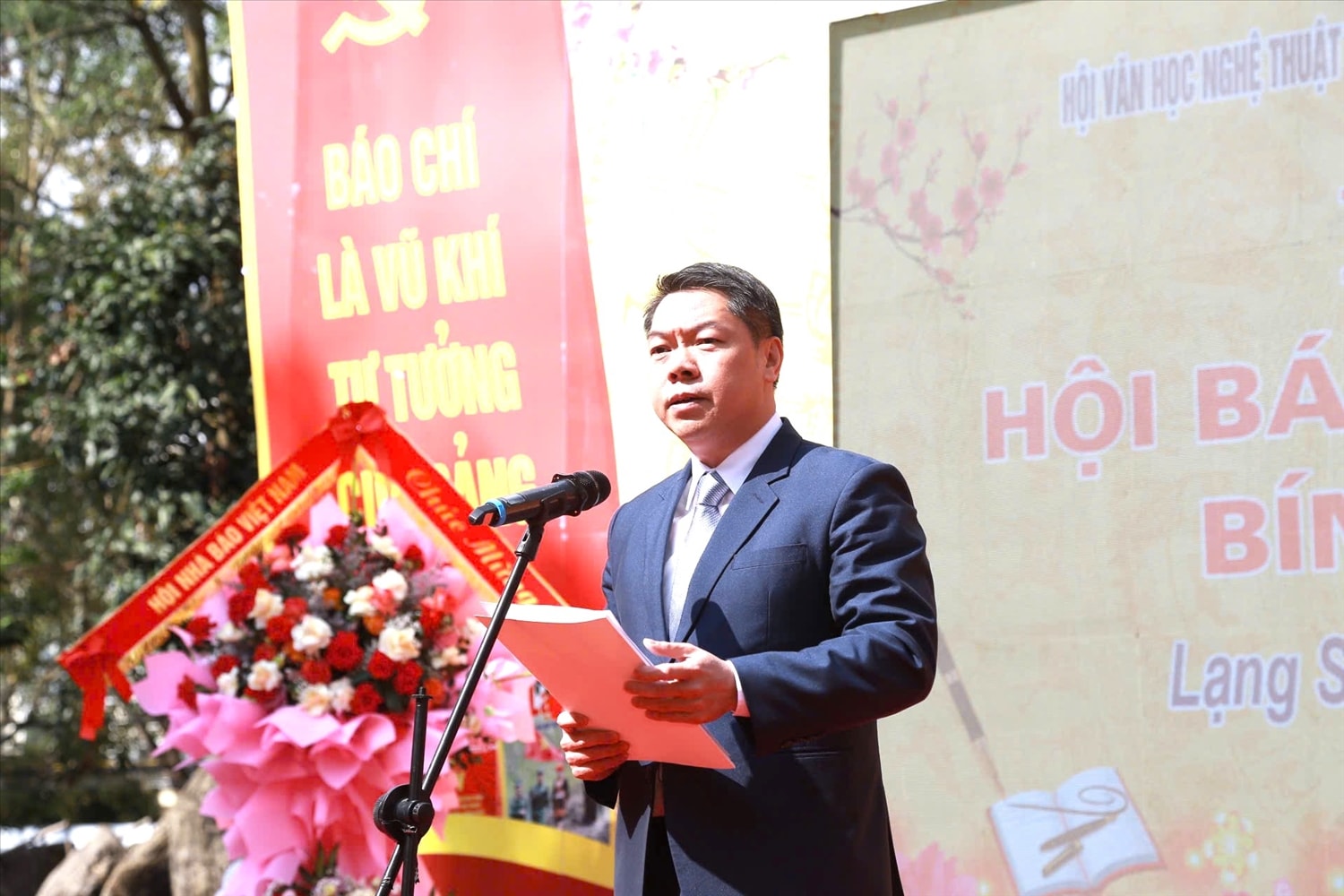 Ông Đoàn Thanh Sơn, Phó Chủ tịch UBND tỉnh Lạng Sơn phát biểu tại  chương trình