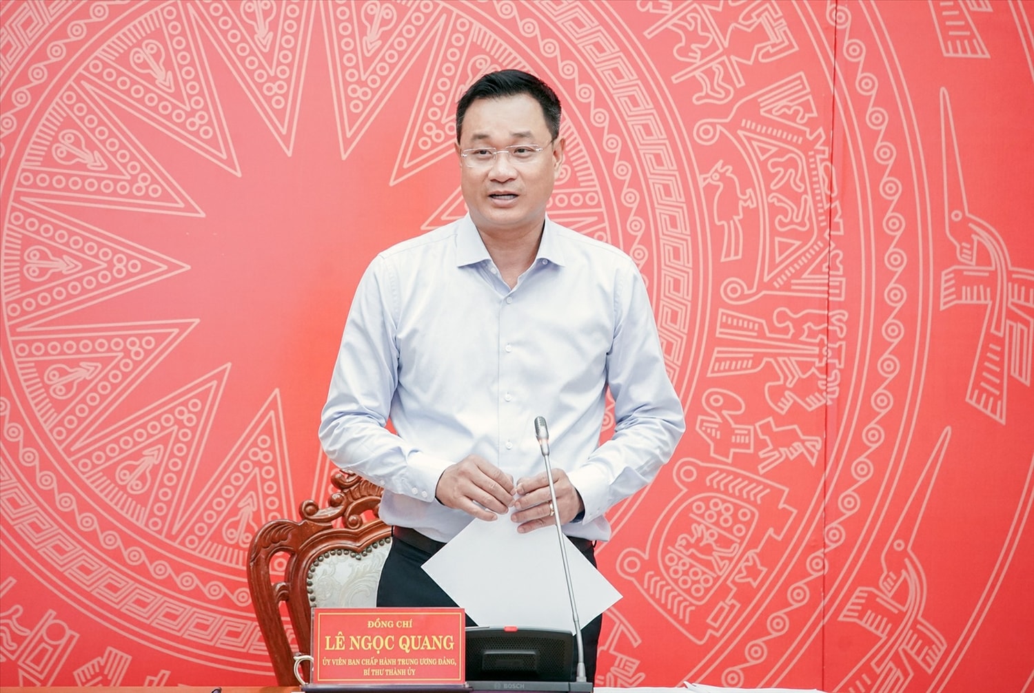 Bí thư Thành ủy Đà Nẵng Lê Ngọc Quang yêu cầu hoàn thành xây dựng 6 trường nội trú liên cấp trước 30/8. (Ảnh MQ)