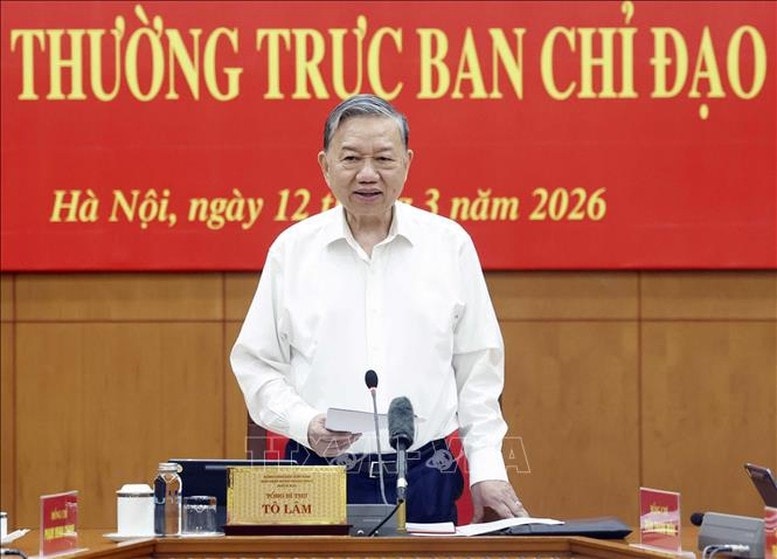 Tổng Bí thư Tô Lâm phát biểu chỉ đạo - Ảnh: TTXVN