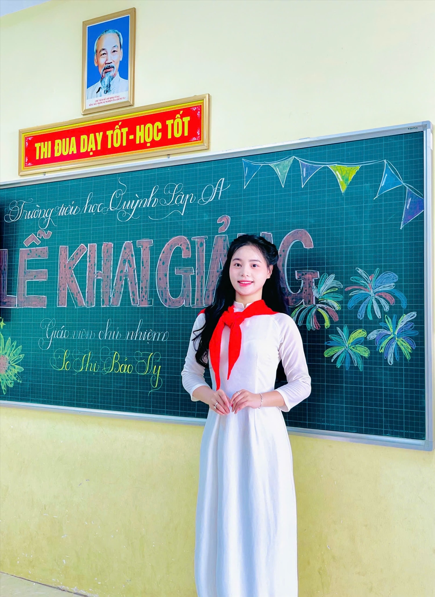 Chân dung nữ ứng viên đại biểu Quốc hội Lo Thị Bảo Vy - giáo viên Trường tiểu học Quỳnh Lập A, phường Tân Mai (Nghệ An) - Ảnh: NVCC