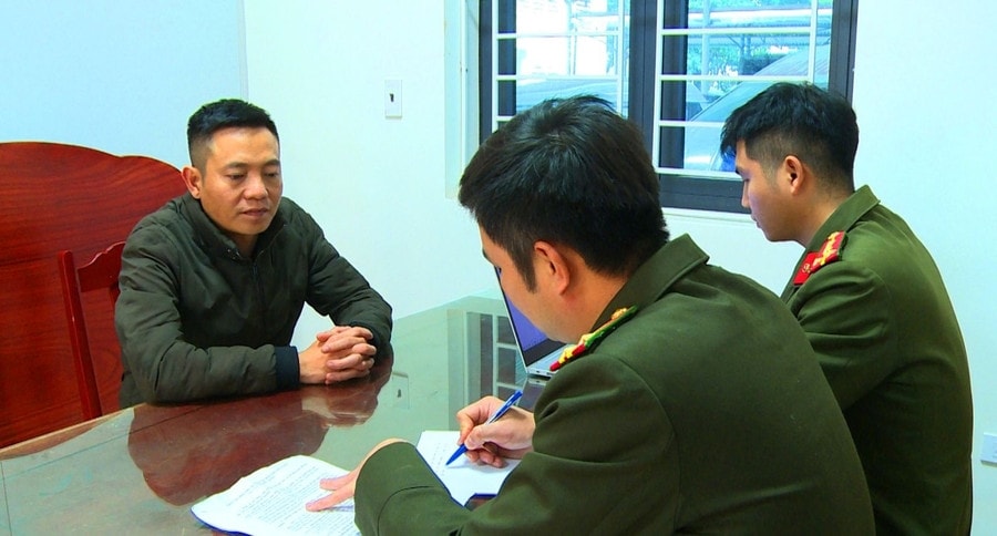 Đối tượng Hoàng Văn Toàn - cầm đầu đường dây làm việc với cơ quan An ninh điều tra, Công an tỉnh Thanh Hóa