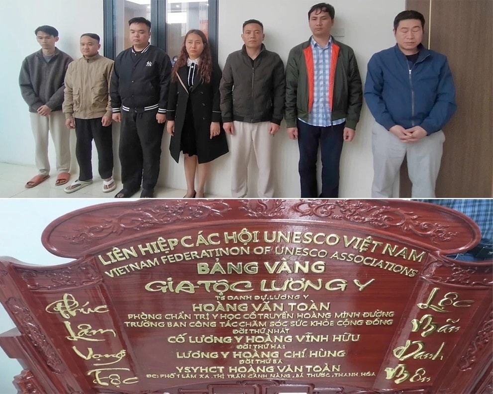 Các đối tượng trong đường dây lừa đảo quảng cáo sai sự thật, thu lợi bất chính hơn 227 tỷ đồng.