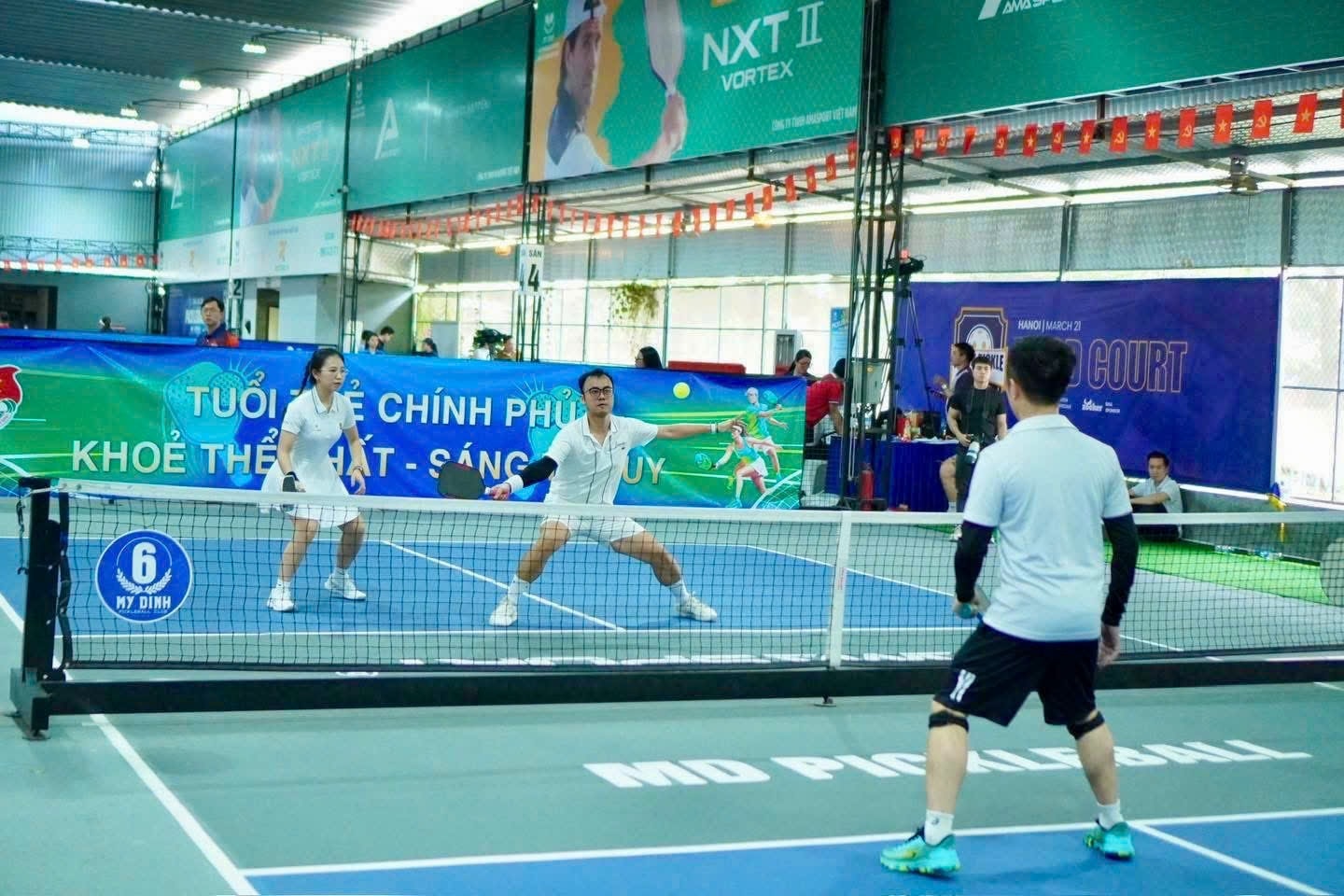 Giải Pickleball năm nay quy tụ khoảng 100 vận động viên là cán bộ Đoàn trẻ, năng động, nhiệt huyết đến từ nhiều cơ quan, đơn vị.