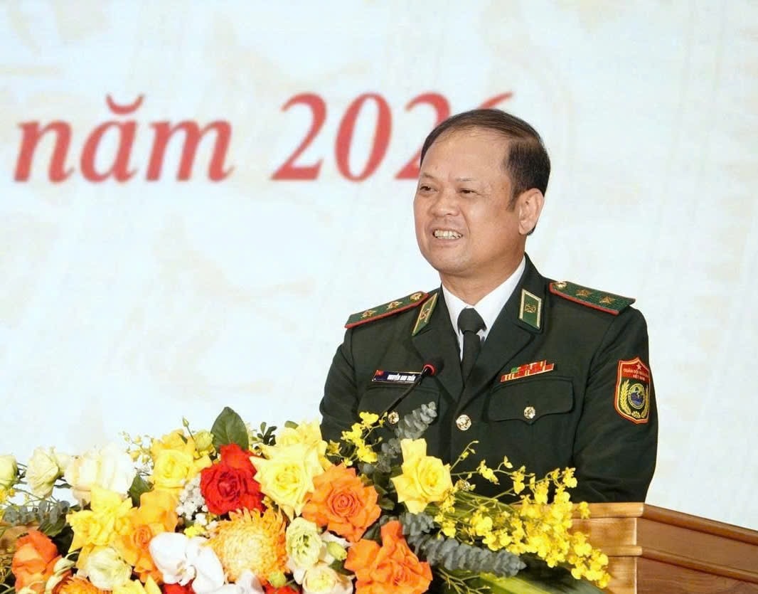 Trung tướng Nguyễn Anh Tuấn - Bí thư Đảng ủy, Chính ủy BĐBP, phát biểu tại chương trình