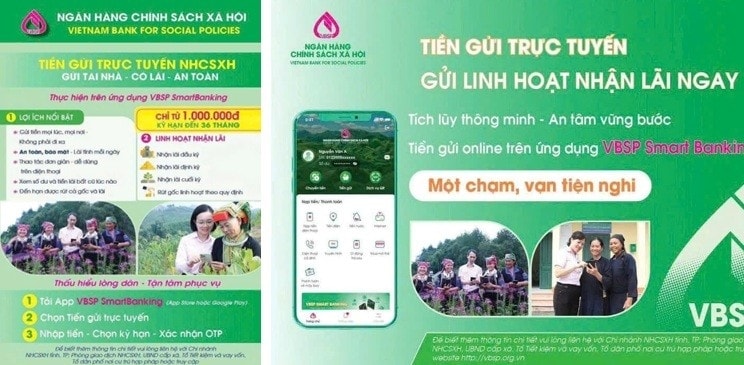 (Phòng KDQC- TIN CĐ NHCS Đồng Nai) NHCSXH Đồng Phú (Đồng Nai): Nâng cấp dịch vụ tiết kiệm trên VBSP SmartBanking