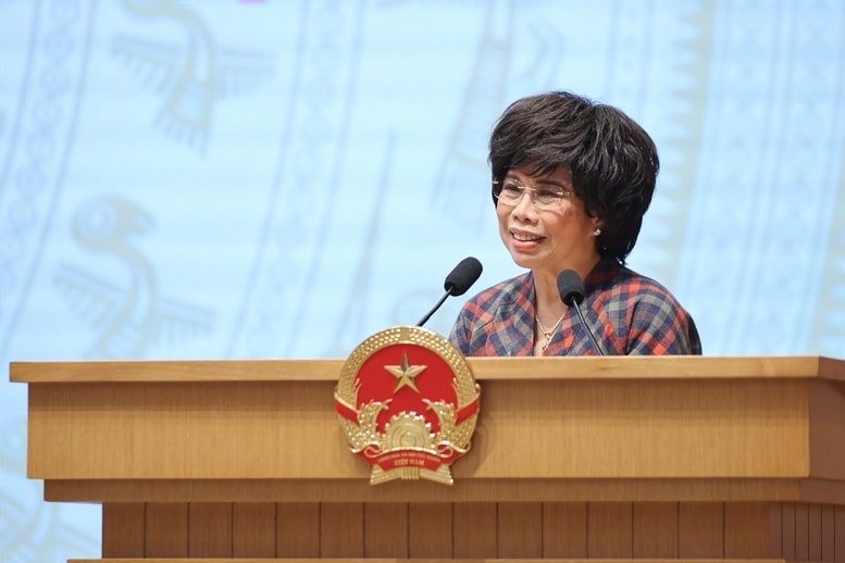Bà Thái Hương, Chủ tịch Tập đoàn TH Group phát biểu - Ảnh: VGP/Nhật Bắc