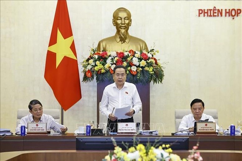 Chủ tịch Quốc hội Trần Thanh Mẫn phát biểu khai mạc phiên họp - Ảnh: TTXVN