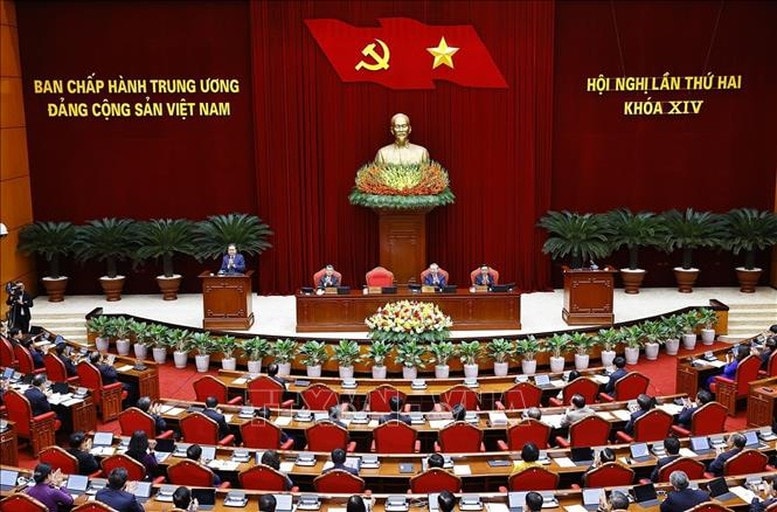 Phiên Bế mạc Hội nghị lần thứ hai Ban Chấp hành Trung ương Đảng khoá XIV - Ảnh: TTXVN