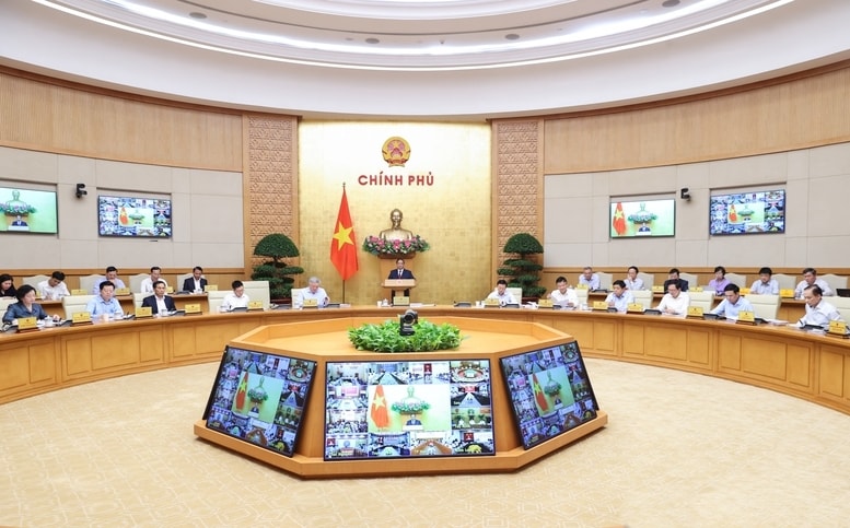 Thủ tướng Chính phủ Phạm Minh Chính chủ trì phiên họp Chính phủ thường kỳ tháng 3/2026 và Hội nghị trực tuyến Chính phủ với địa phương - Ảnh: VGP/Nhật Bắc