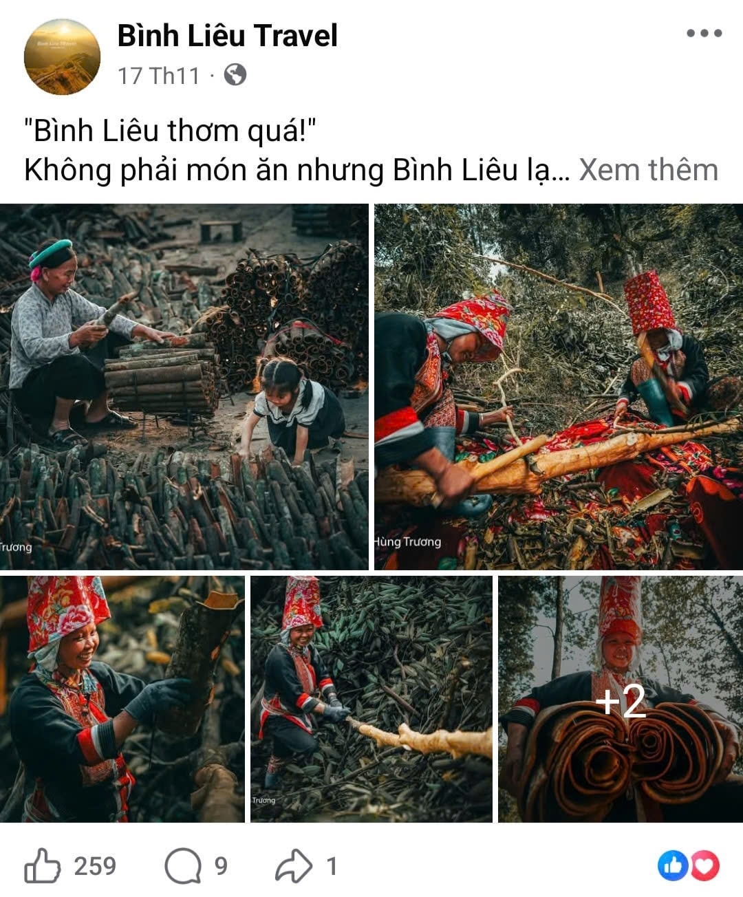Fanpage Bình Liêu Travel thường xuyên cập nhập ảnh, video về con người Bình Liêu và các xã lân cận