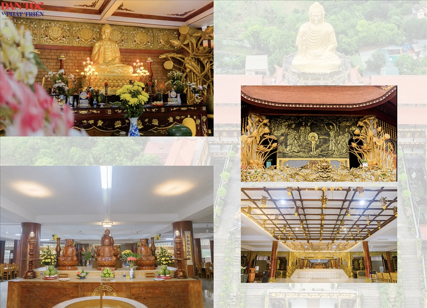 Tòa Tam Bảo được xây dựng gồm ba tầng với các hạng mục chính như giảng đường, thiền đường và sân lễ lộ thiên, được thiết kế hài hòa, rộng rãi, đáp ứng nhu cầu sinh hoạt tín ngưỡng, tu học và tổ chức các nghi lễ Phật giáo.