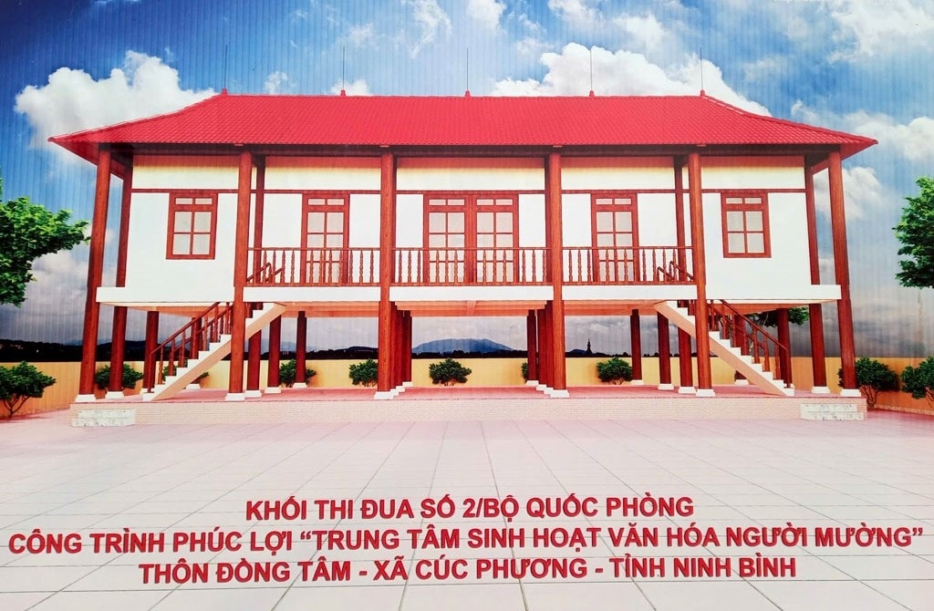 Mô hình công trình “Trung tâm sinh hoạt văn hóa người Mường