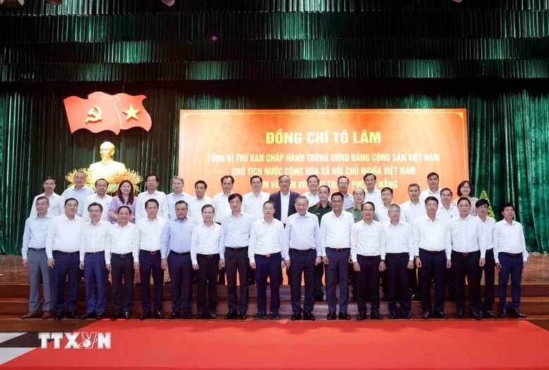 Tổng Bí thư, Chủ tịch nước Tô Lâm và các đại biểu - Ảnh: TTXVN