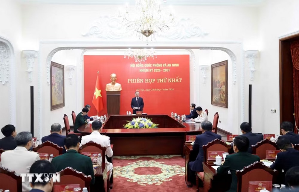 Tổng Bí thư, Chủ tịch nước Tô Lâm chủ trì Phiên họp thứ nhất Hội đồng Quốc phòng và An ninh nhiệm kỳ 2026-2031 - Ảnh: TTXVN