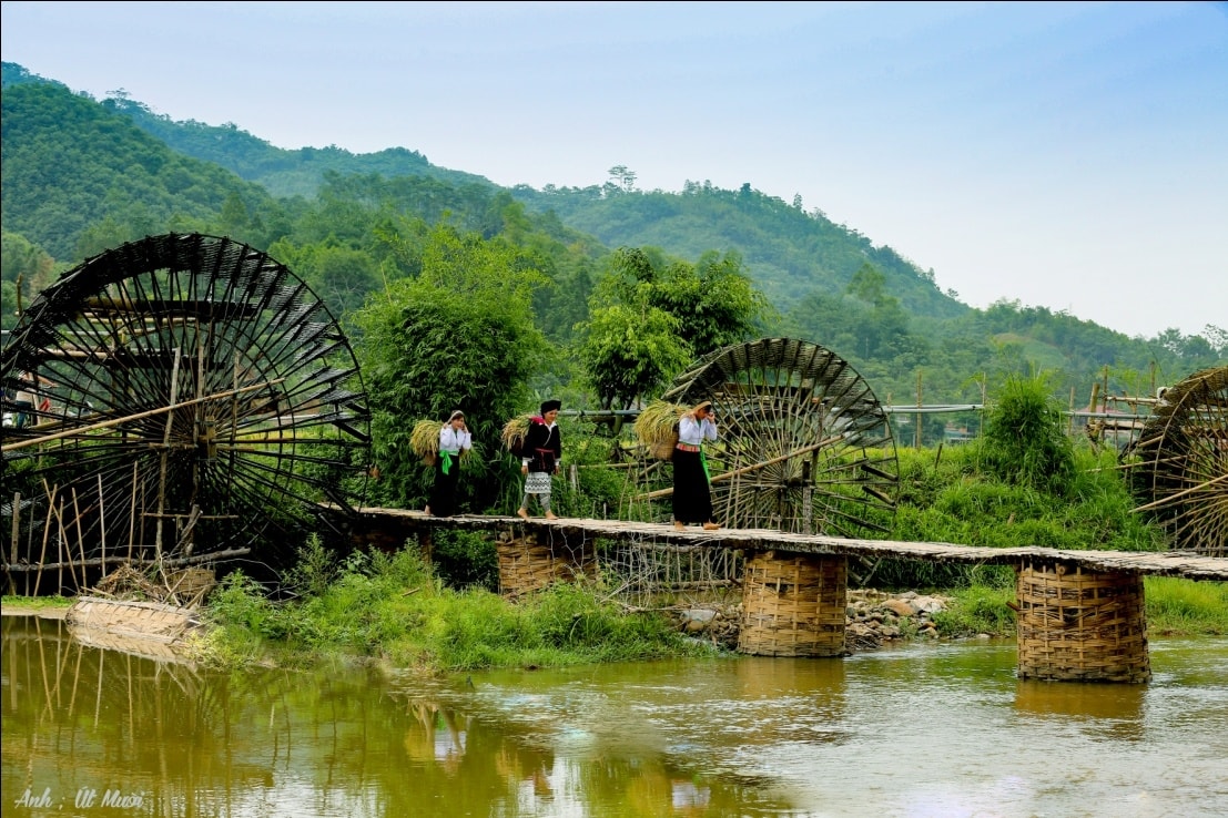 Không cần điện, không cần nhiên liệu, cọn nước vẫn ngày đêm đưa nước về phục vụ sản xuất và sinh hoạt.