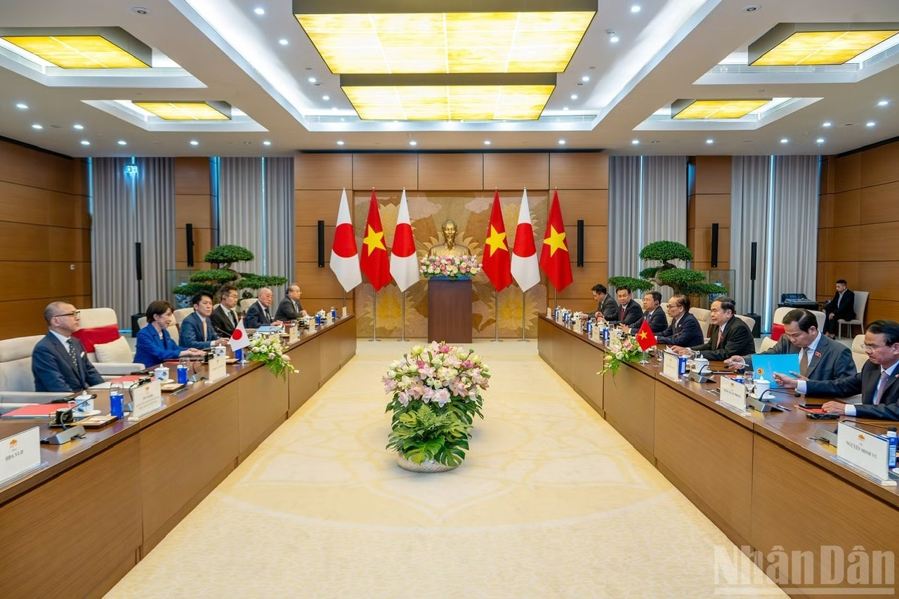 Quang cảnh hội kiến tại Nhà Quốc hội.