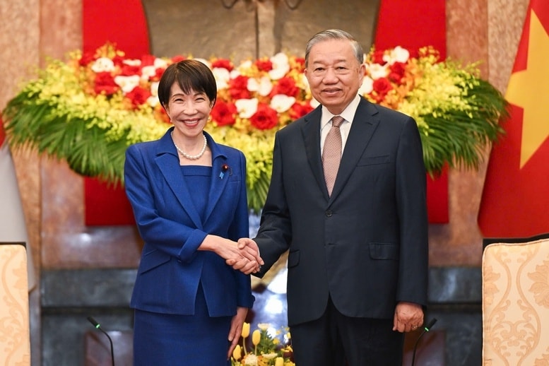 Tổng Bí thư, Chủ tịch nước Tô Lâm tiếp Chủ tịch Đảng Dân chủ Tự do, Thủ tướng Nhật Bản Takaichi Sanae - - Ảnh: VGP/Nhật Bắc