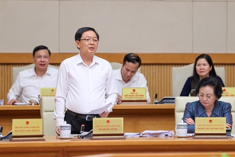Phó Thủ tướng Hồ Quốc Dũng phát biểu, Phó Thủ tướng Phạm Thị Thanh Trà dự phiên họp - Ảnh: VGP/Nhật Bắc
