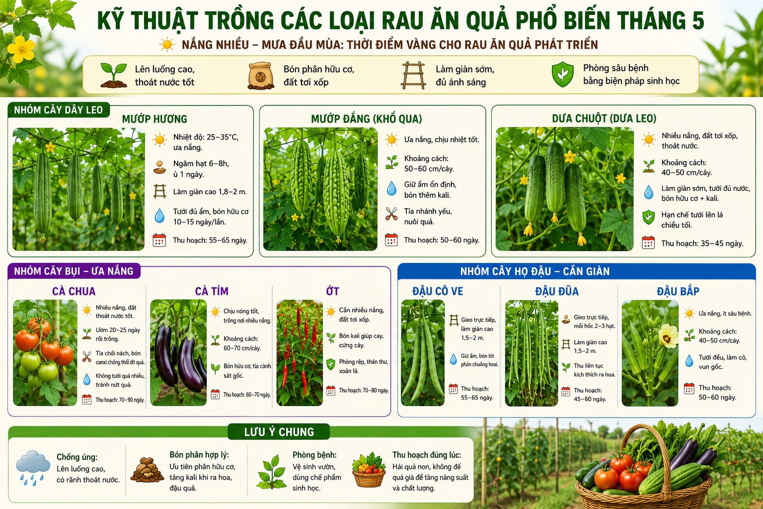 rau ăn quả pho biến
