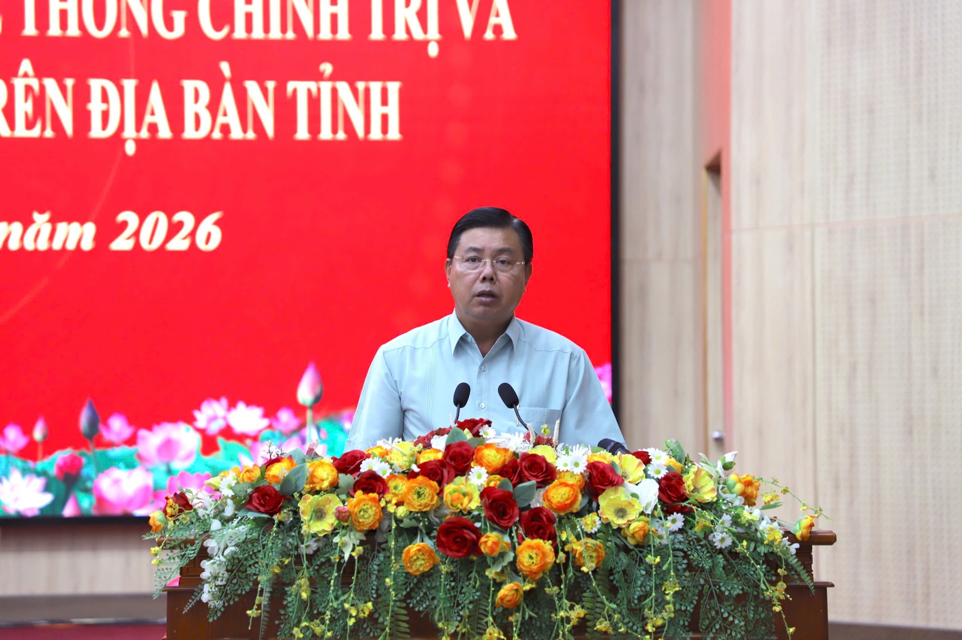 Bí thư Tỉnh ủy tỉnh An Giang - Nguyễn Tiến Hải Phát biểu kết luận hội nghị