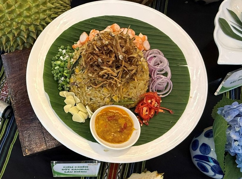 Món xôi sầu riêng