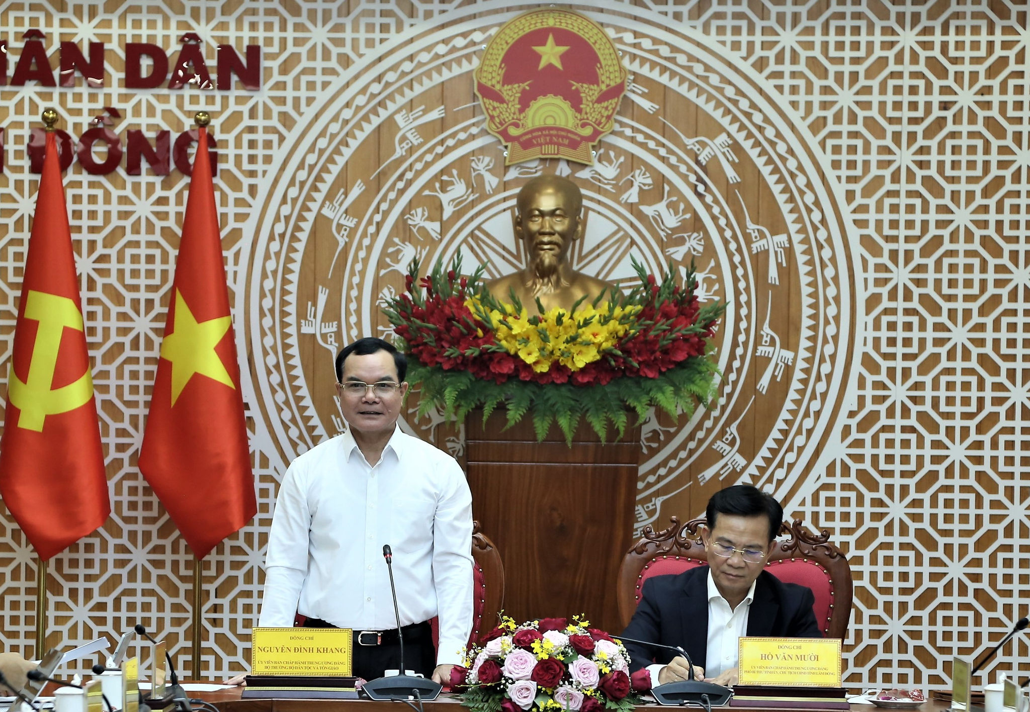 Bộ trưởng Bộ Dân tộc và Tôn giáo Nguyễn Đình Khang làm việc với tỉnh Lâm Đồng