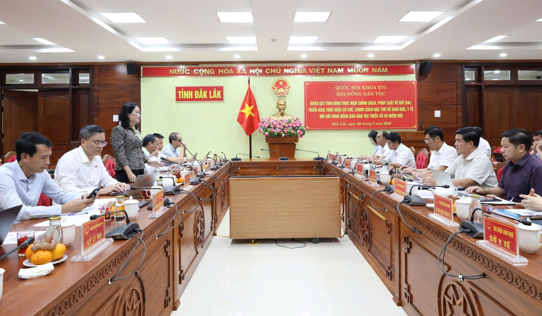 Đoàn công tác Hội đồng Dân tộc của Quốc hội khóa XVI đã có buổi làm việc với UBND tỉnh Đắk Lắk