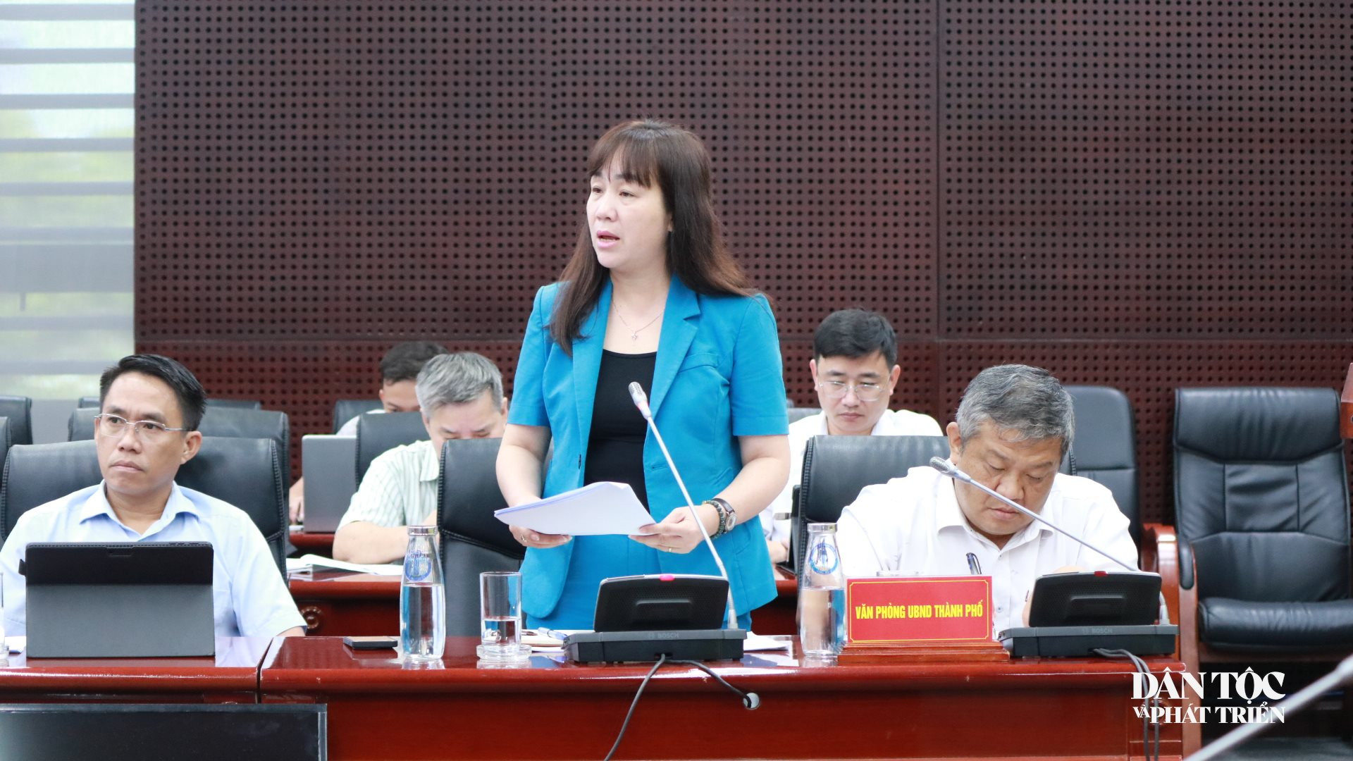 Đại diện Sở Nông nghiệp và Môi trường TP. Đà Nẵng nêu một số vướng mắc trong thực hiện Chương trình MTQG trên địa bàn. Ảnh: Huy Trường