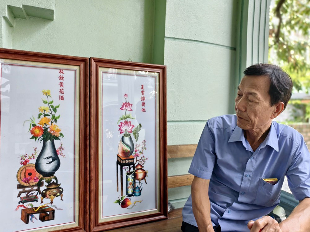 Chủ tịch làng nghề thêu Văn Lâm ông Vũ Thành Luân