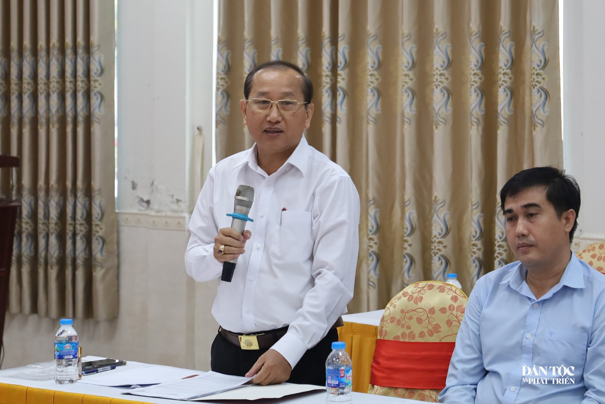 Ông Nguyễn Hoàng Hành, Phó Vụ trưởng Vụ Tuyên truyền công tác dân tộc, tôn giáo, phát biểu tại tọa đàm.