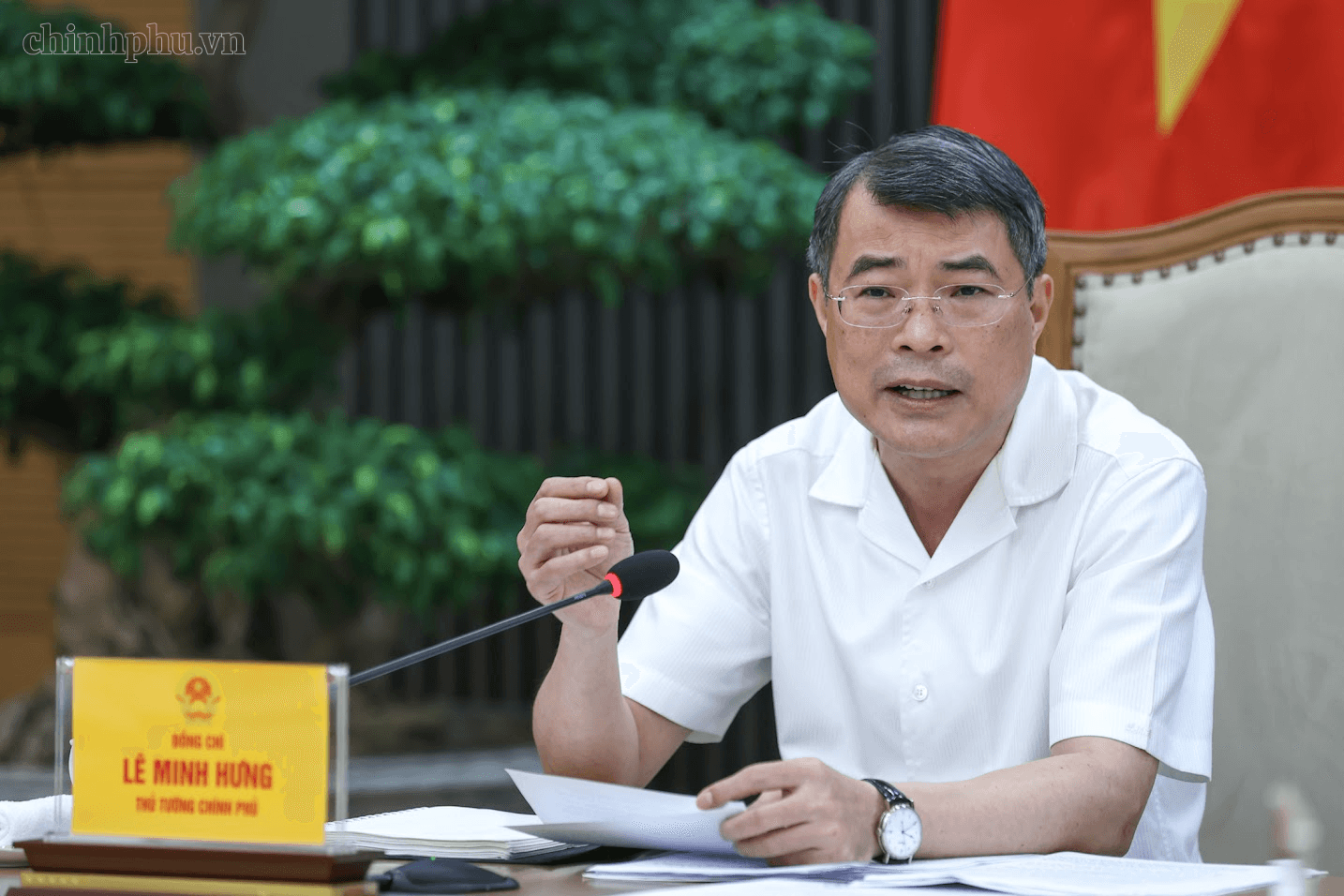 Thủ tướng Lê Minh Hưng phát biểu