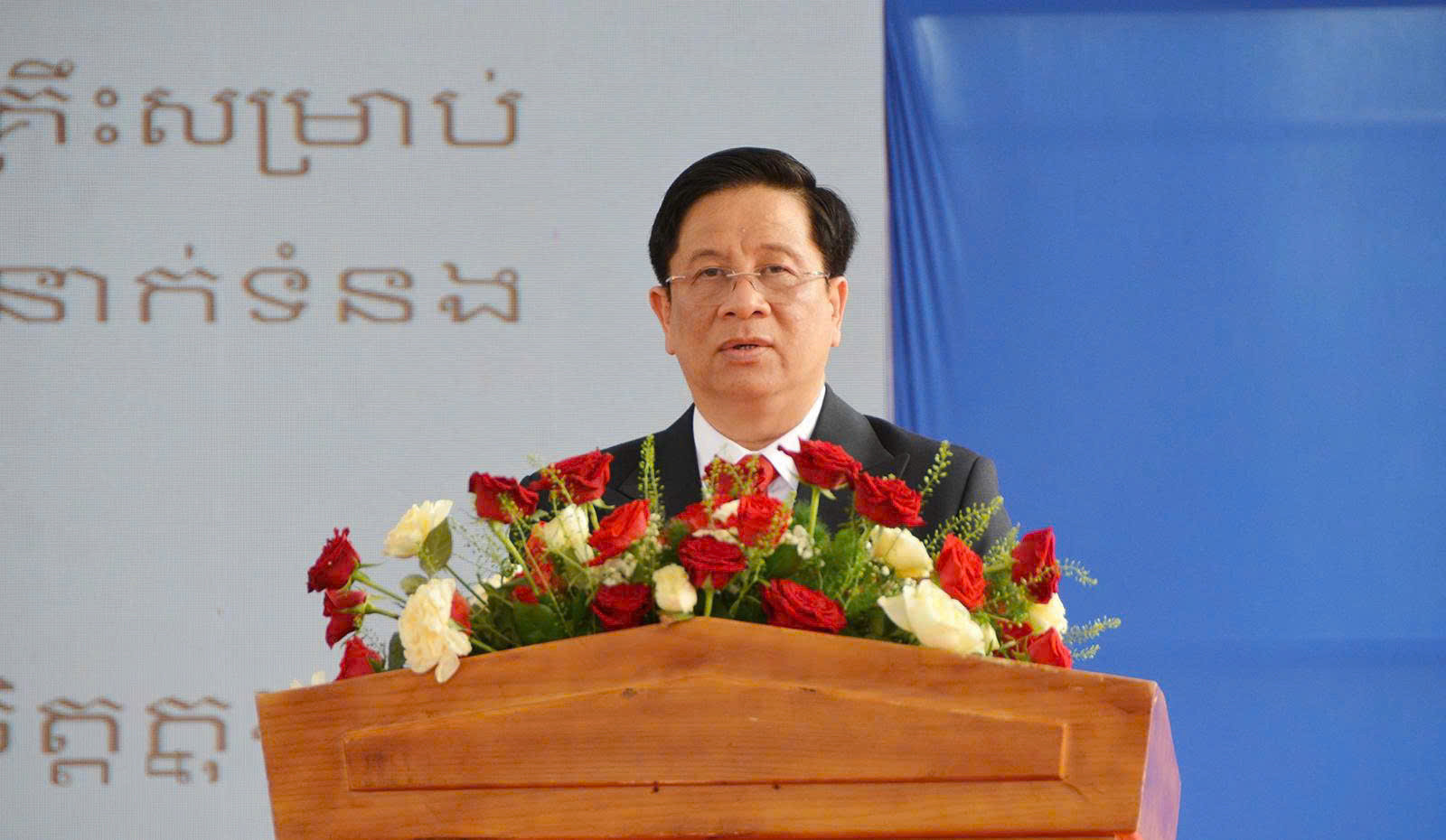 Ông Hồ Văn Mừng, Chủ tịch UBND tỉnh An Giang phát biểu tại buổi lễ. Ảnh: Hoàng Quân