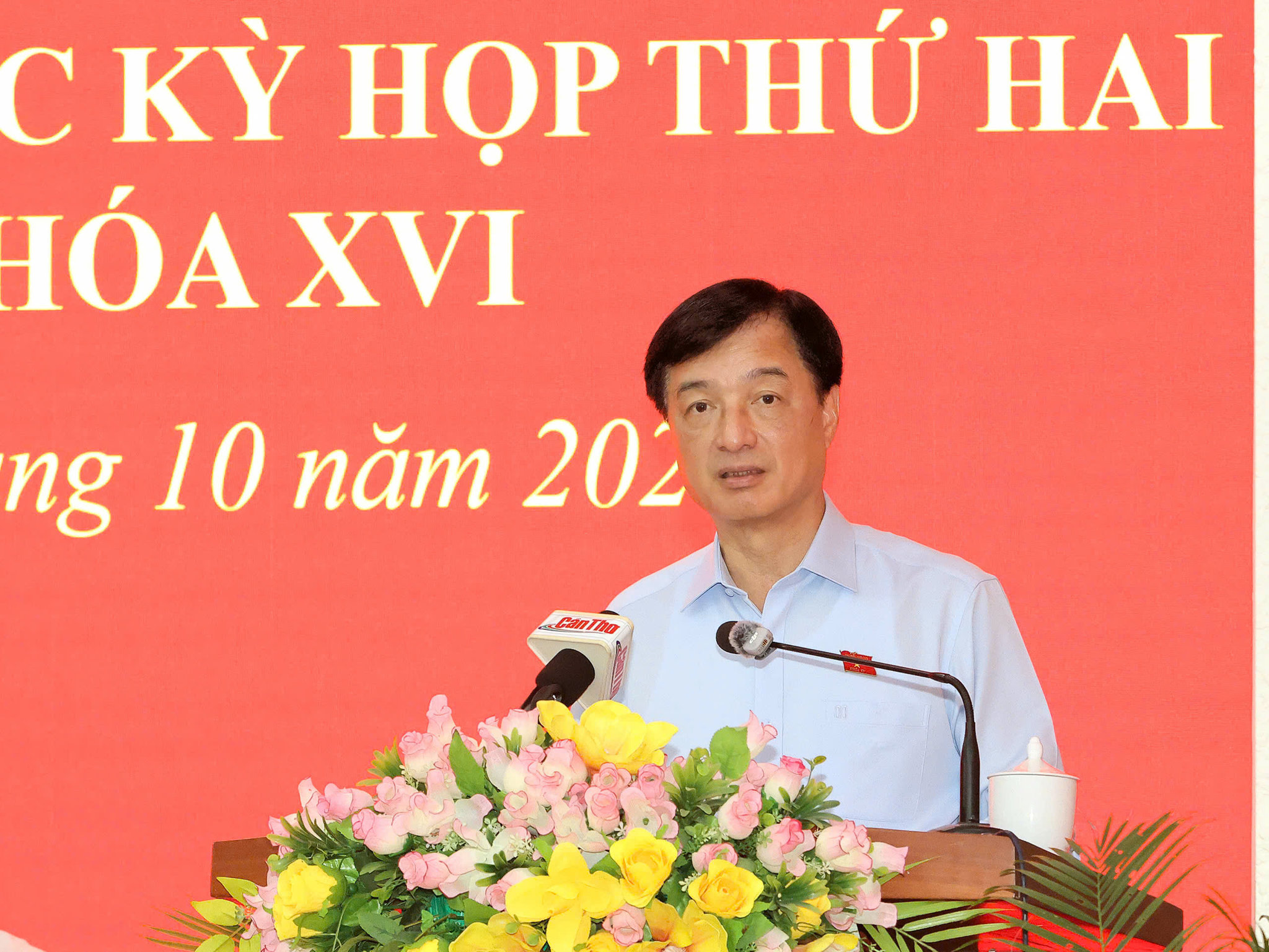 Ông Nguyễn Duy Ngọc, Ủy viên Bộ Chính trị, Bí thư Trung ương Đảng, Trưởng Ban Tổ chức Trung ương phát biểu tại Hội nghị